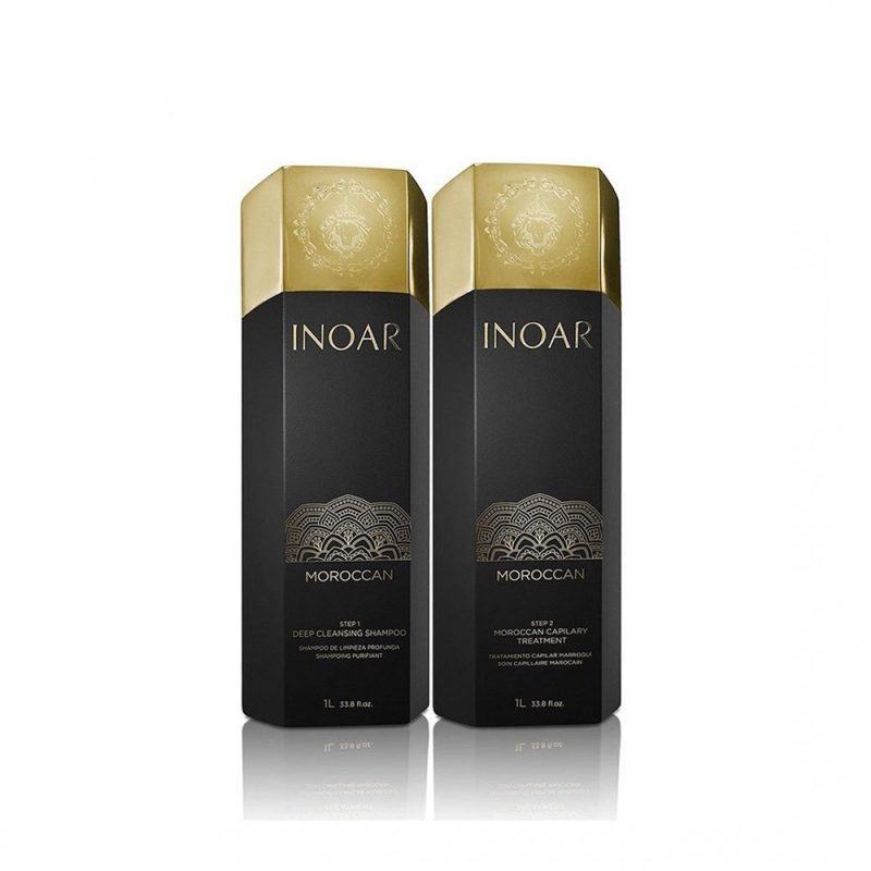 Kit Ghair Inoar Marroquino - Kératine & Scellant Capillaire - Lissage Brésilien 2x1L - Neuf